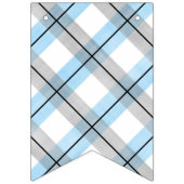 口ひげ赤ちゃん青グレーの男の赤ちゃんシャワーの装飾 バンティングフラッグ (第3の旗)