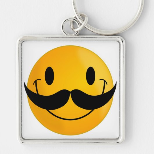 口ひげ顔 キーホルダー (正面)