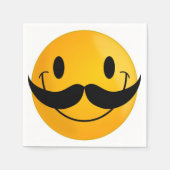 口ひげ顔 スタンダードカクテルナプキン (正面)