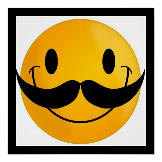 口ひげ顔 ポスター (正面)