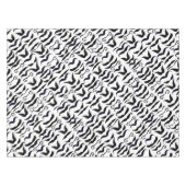 口ひげ黒と白すべての色の背景 テーブルクロス (正面(横))