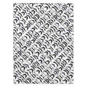 口ひげ黒と白すべての色の背景 テーブルクロス (正面)