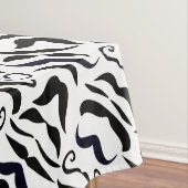 口ひげ黒と白すべての色の背景 テーブルクロス (インサイチュ)