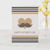 口ひげ – お父様の日 カード (黄色い花)