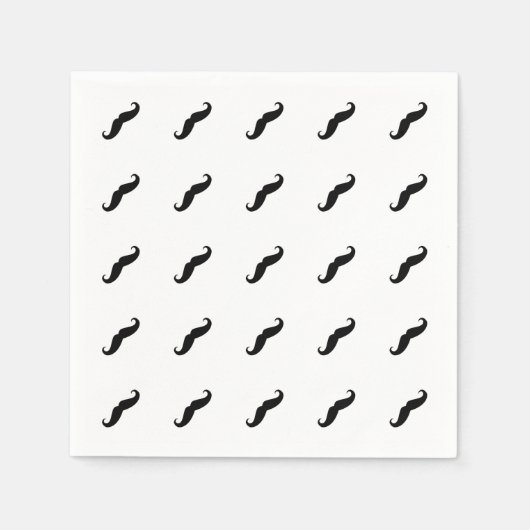 口ひげ スタンダードカクテルナプキン (正面)