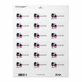 口ひげ、トップハット、蝶ネクタイと真珠ラベル ラベル (フルシート)