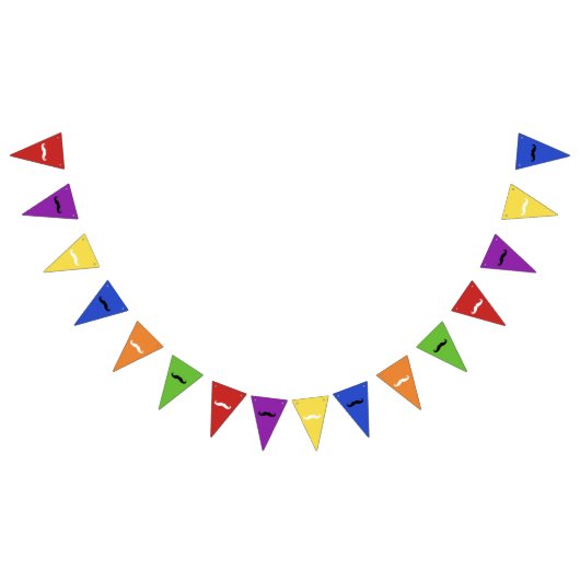 口ひげ バンティングフラッグ (全)