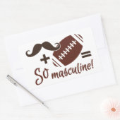 口ひげ&フットボールのシール 長方形シール (封筒)