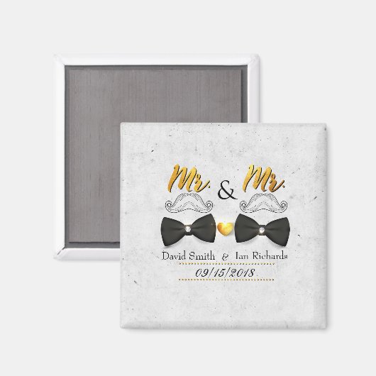 口ひげ、ミスターに向かって弓を引く マグネット (正面/裏面)