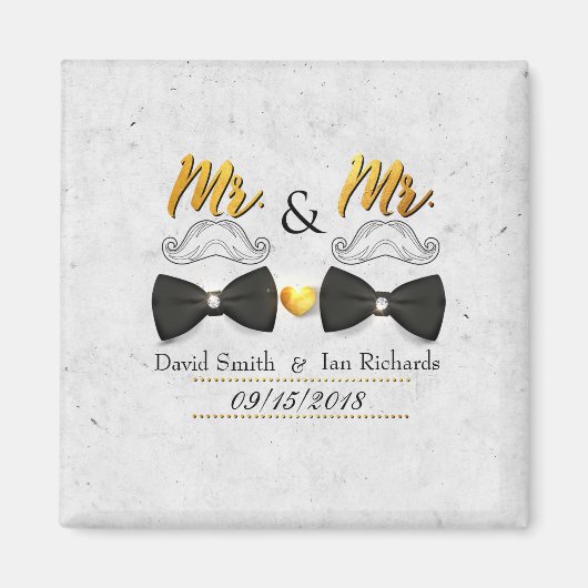 口ひげ、ミスターに向かって弓を引く マグネット (正面)