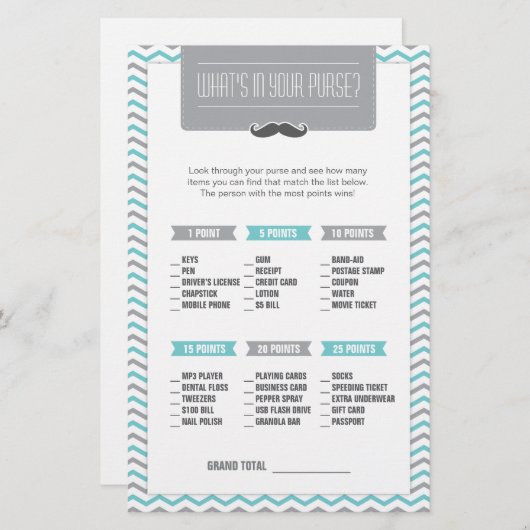 口ひげ/小さな男あなたの財布のゲームの中に何が (正面/裏面)