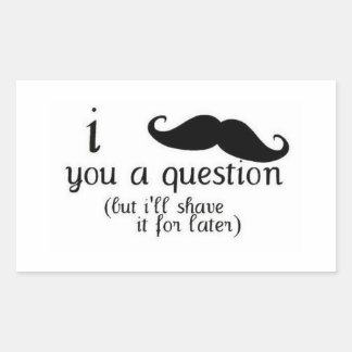 口ひげ 長方形シール