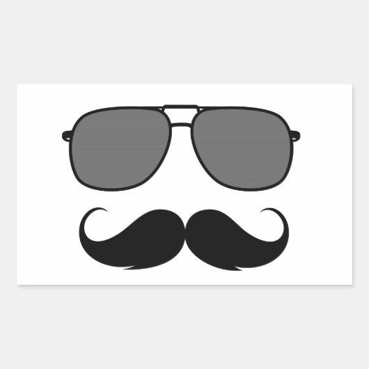 口ひげ 長方形シール (正面)