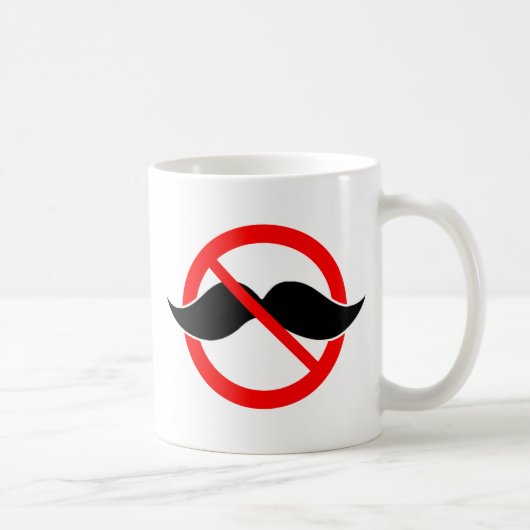 口ひげ- ANTI-MUSTACHE -その事を剃らないで下さい コーヒーマグカップ (右)