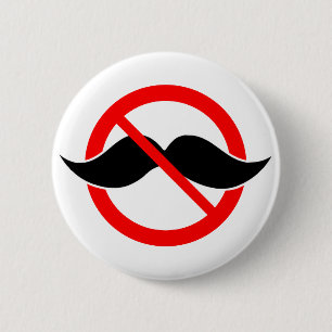 口ひげ- ANTI-MUSTACHE -その事を剃らないで下さい 缶バッジ