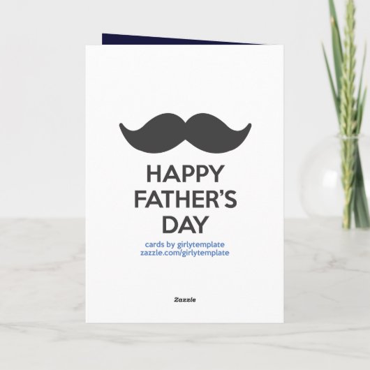 口ひげ – Happy Father's Day カード (裏面)