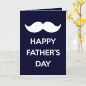 口ひげ – Happy Father's Day カード (黄色い花)