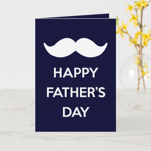口ひげ – Happy Father's Day カード (黄色い花)