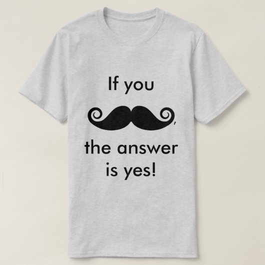 口もしひげ Tシャツ (デザイン正面)