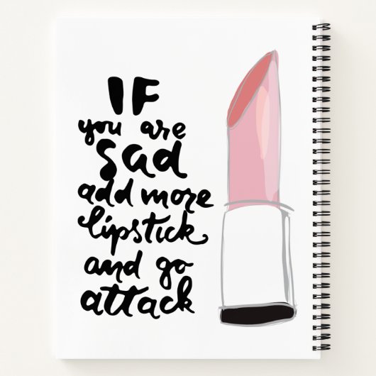 口もし紅を足して攻めに行くのが悲しい ノートブック (裏面)