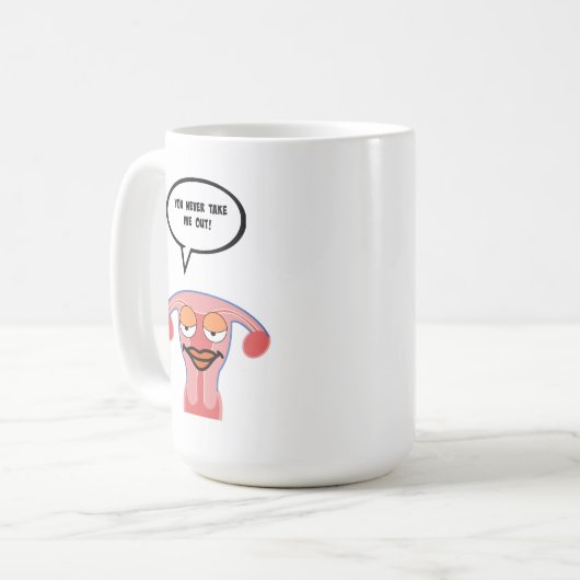 口やかましいガールフレンドの子宮のマグ コーヒーマグカップ (正面左)