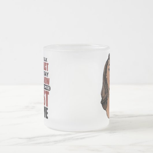 口を利くな。見せろって言うなよ。禁止する フロストグラスマグカップ (中央)