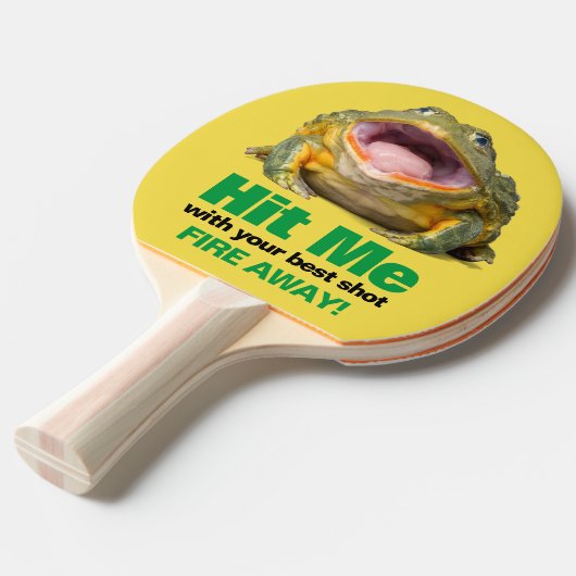 口を大きく開いた最高のかえで殴ってくれ 卓球ラケット (正面アングル)