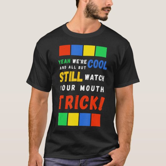 口を慎む Tシャツ (正面)