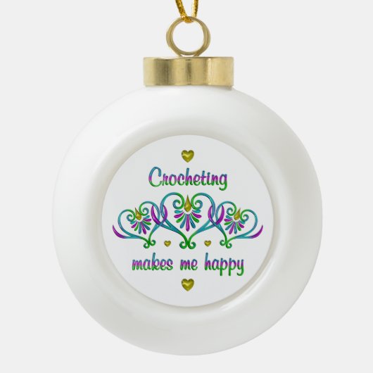 口を揃えると嬉しい セラミックボールオーナメント (正面)