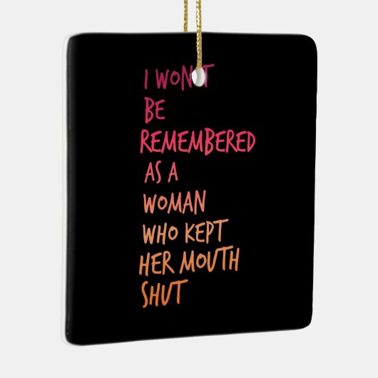 口を閉ざされた女として思い出されない セラミックオーナメント (右)