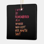 口を閉ざされた女として思い出されない セラミックオーナメント (左)