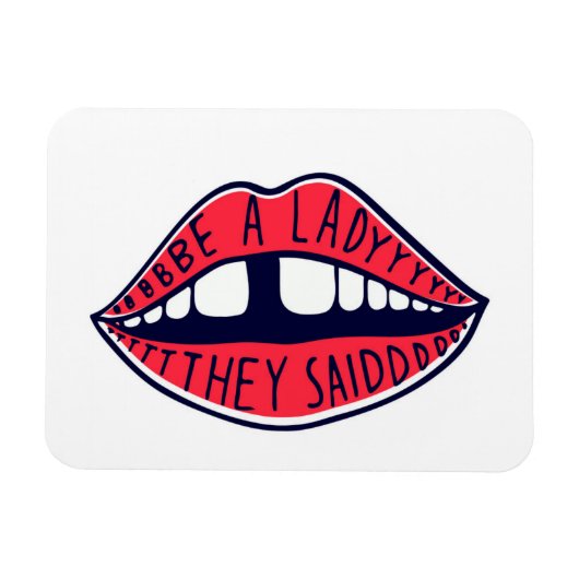 口を閉ざした女性である マグネット (横)