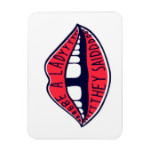 口を閉ざした女性である マグネット (縦)