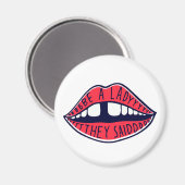 口を閉ざした女性である マグネット (正面/裏面)