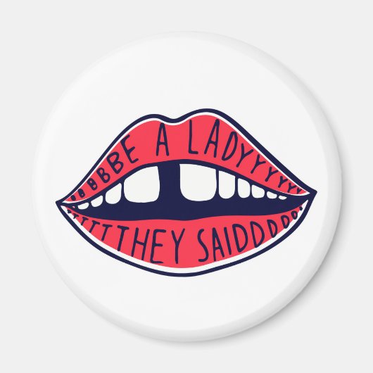 口を閉ざした女性である マグネット (正面)