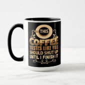 口を閉じておけば良かったのに コーヒー おもしろグッズ マグカップ (左)