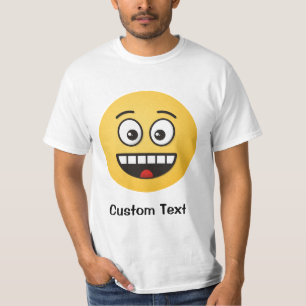 口を開いた顔Tシャツで微笑む Tシャツ