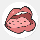 口を開くシール ラウンドシール (正面)