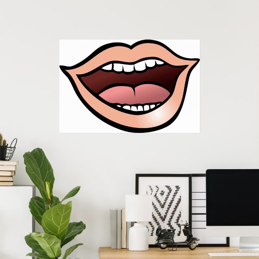 口を開く ポスター (ホームオフィス)