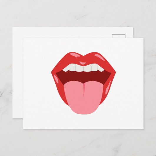 口を開く ポストカード (正面/裏面)