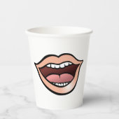 口を開く 紙コップ (正面)