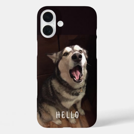 口を開けたアラスカン・マラミュートの写真 Case-Mate iPhoneケース (裏面)