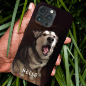 口を開けたアラスカン・マラミュートの写真 Case-Mate iPhoneケース