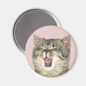 口を開けた子猫 マグネット (正面/裏面)