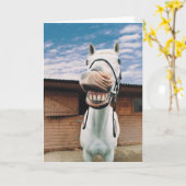 口を開けた状態で馬を閉じる カード (黄色い花)