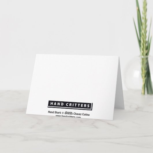 口を開けてサメ カード (裏面)