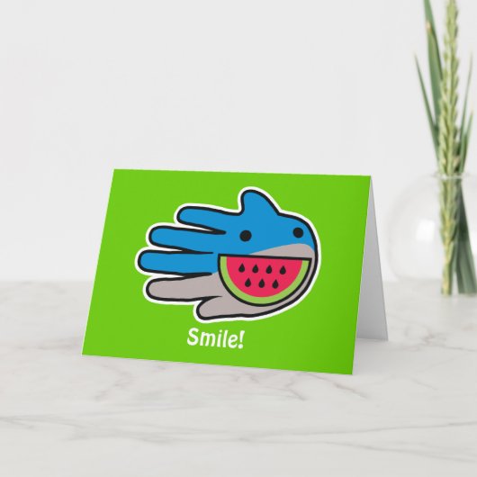 口を開けてサメ カード (正面)