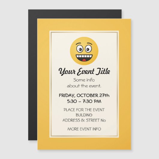 口を開けて微笑む顔 (正面/裏面)