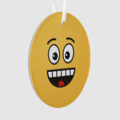 口を開けて微笑む顔 オーナメント (正面)