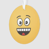口を開けて微笑む顔 オーナメント (正面)